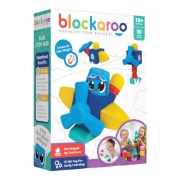 KLOCKI MAGNETYCZNE CLICS BLOCKAROO 301002 MAŁY SAMOLOT - PIANKOWE DO ZABAWY W WODZIE - 10 ELEMENTÓW