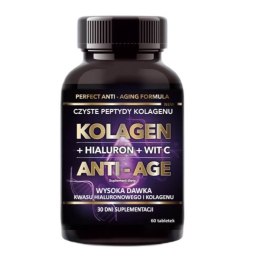 Kolagen + Hialuron + Witamina C Anti-Age suplement diety 60 tabletek