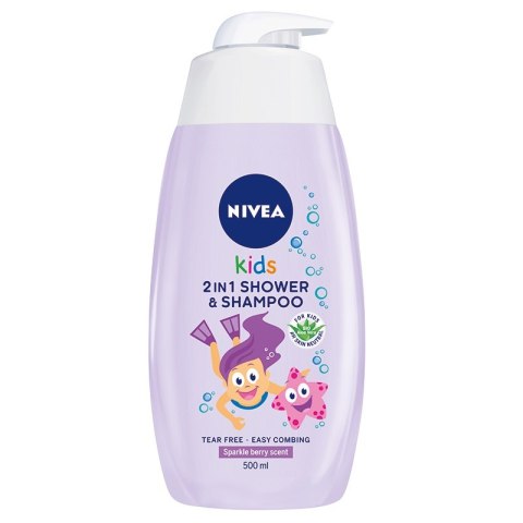 Kids żel do mycia ciała 2w1 o zapachu owocowych żelków 500ml