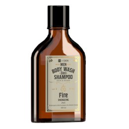 Men Whisky żel do mycia ciała i szampon do włosów i brody 3w1 Fire 100ml