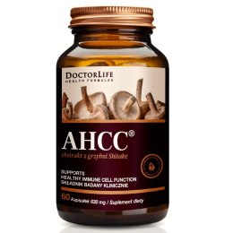 AHCC ekstrakt z grzybni Shiitake 630mg suplement diety 60 kapsułek