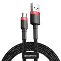 Kabel Baseus cafule CAMKLF-C91 (USB M - Micro USB M; 2m; kolor czarno-czerwony)