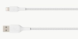 Kabel Belkin BoostCharge Braided Lightning to USB-A Cable 15cm oplot White