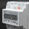 QOLTEC LICZNIK ZUŻYCIA ENERGII TRÓJFAZOWY NA SZYNĘ DIN | 230V | LCD | 4P