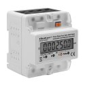 QOLTEC LICZNIK ZUŻYCIA ENERGII TRÓJFAZOWY NA SZYNĘ DIN | 230V | LCD | 4P