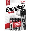 ENERGIZER BATERIE ALKALICZNE MAX AAA LR03, 4 SZTUKI, OPAKOWANIE ECO