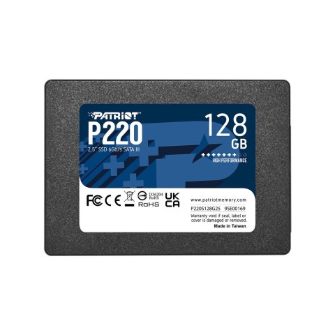 SSD Patriot P220 128GB SATA3 2,5"