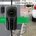 Qoltec Mobilna ładowarka do samochodu elektrycznego EV z regulacją 2w1 Typ2 | SCHUKO | 3.5kW | 230V | LCD | Przenośna | Wallbox 