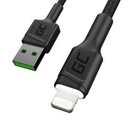 GREEN CELL KABEL KABGC12 GC RAY USB - LIGHTNING 200CM, BIAŁY LED, SZYBKIE ŁADOWANIE