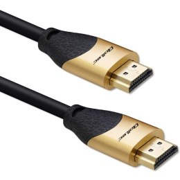 QOLTEC KABEL HDMI V2.1 ULTRA HIGH SPEED 8K | 60HZ | 28AWG | GOLD | 2M