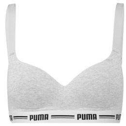 Stanik damski sportowy Puma Padded Top 1P Hang szary 907863 03 L