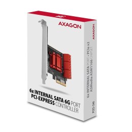 AXAGON PCES-SA6 Kontroler PCIe 6x wewn.