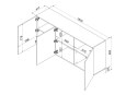 Komoda 3D ALMA 180x41,5xH90 kaszmir