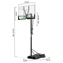 Salta Center kosz stojący do koszykówki 125 cm x 371 cm