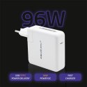 Qoltec Ładowarka sieciowa FAST 96W | 5-20V | 3- 4.7A | USB C PD | Laptop | Smartfon | Biała