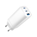 GEMBIRD SZYBKA ŁADOWARKA USB POWER DELIVERY USB TYPU C, 3X USB, 65 W, GAN BIAŁA