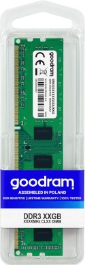 Pamięć GoodRam GR1600D3V64L11S/4G (DDR3 DIMM; 1 x 4 GB; 1600 MHz; CL11)