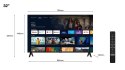 Telewizor TCL 32S5400AF LED 32'' Full HD Android Dolby Audio DVB-T2 Srebrny