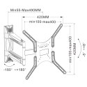 Techly ICA-PLB 271M uchwyt do telewizorów 132,1 cm (52") Czarny