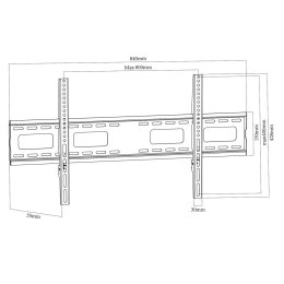 MACLEAN UCHWYT DO TV MAX VESA 800X400, 43-120