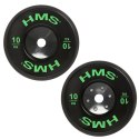 BTBR Set zestaw talerzy olimpijskich Bumper- 2x (10kg,15kg,20kg,25kg) HMS BTBR SET