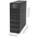 QOLTEC ZASILACZ AWARYJNY UPS 6KVA | 6000W | POWER FACTOR 1.0 | LCD | EPO | USB | ON-LINE