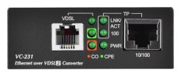 PLANET VC-231 konwerter sieciowy 100 Mbit/s Czarny