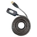 Techly IUSB-REP10TY kabel USB USB 2.0 10 m USB A Czarny