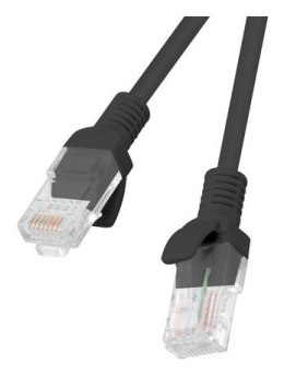 PATCHCORD KAT.5E UTP 0.25M CZARNY FLUKE PASSED LANBERG 10-PACK