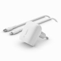 Ładowarka Belkin BoostCharge USB-C PD 3.1 PPS Wall Charger 20W + USB-C to Lightning Cable 1m White