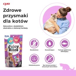 INABA Juicy Bites O smaku krewetek i owoców morza - przysmak dla kota - 3x11,3 g