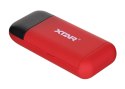 XTAR ŁADOWARKA/POWERBANK DO AKUMULATORÓW CYLINDRYCZNYCH LI-ION 18650/20700/21700 CZERWONY PB2S