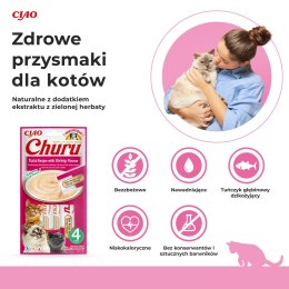 INABA CHURU tuńczyk/krewetka przysmak kot 4x14g