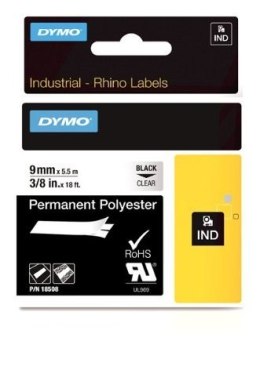 DYMO 9mm RHINO Clear Polyester Tape taśmy do etykietowania D1