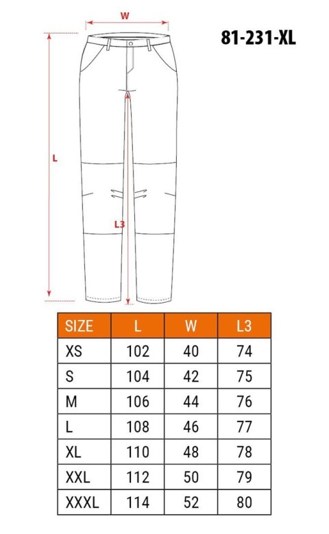 NEO tools 81-231-XL spodnie ochronne