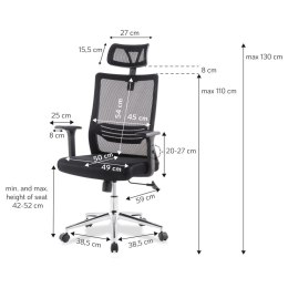 Techly ICA-CT MC021 krzesło obrotowe Obite siedzisko Oparcie siatkowe