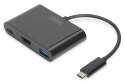 Digitus Wieloportowy adapter HDMI USB Type-C™, 3 porty