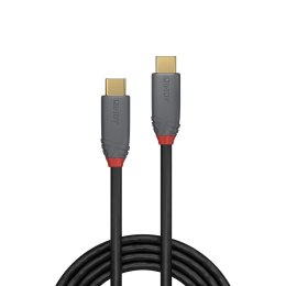 Lindy 36901 kabel USB 1 m USB C Czarny, Szary