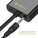 Techly HDMI - VGA+3.5mm+Micro USB B M/F 0,15 m Czarny