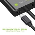 Techly HDMI - VGA+3.5mm+Micro USB B M/F 0,15 m Czarny