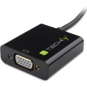 Techly IDATA HDMI-VGA4 adapter kablowy VGA (D-Sub) HDMI Type C (Mini) Czarny