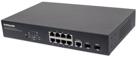 Intellinet 561167 łącza sieciowe Zarządzany Gigabit Ethernet (10/100/1000) Obsługa PoE Czarny