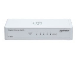 Manhattan 560696 łącza sieciowe Nie zarządzany L2 Gigabit Ethernet (10/100/1000) Biały