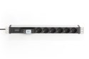 Digitus Listwa zasilająca PDU 19" Rack, 6x schuko, 2.0m, 1x wtyk unischuko, 16A, wyłącznik nadprądowy, profil aluminiowy