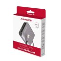 Axagon CRE-S3 External card reader USB-A 3.2 Gen 1 3-slot & lun SD/microSD/CF czytnik kart USB 3.2 Gen 1 (3.1 Gen 1) Type-A Szar