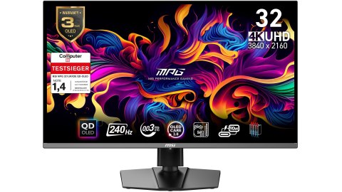 MSI MPG 321URXDE QD-OLED monitor komputerowy 80 cm (31.5") 3840 x 2160 px 4K Ultra HD Czarny