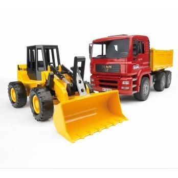 BRUDER Construction truck with articulated road loader