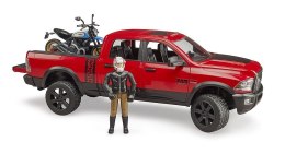 Dodge RAM 2500 Power Wagon z przyczepą i motocyklem Ducati 02502 BRUDER