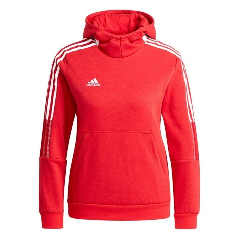 Bluza dla dzieci adidas Tiro 21 Sweat Hoody czerwona GM7338 128cm