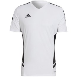 Koszulka męska adidas Condivo 22 Jersey V-neck biało-czarna HA6290 S